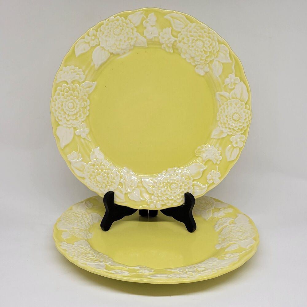 Poppytrail "FLORA LACE" Set Of 2 Floral 10 1/2" Vintage Dinner Plates 1975-1978
